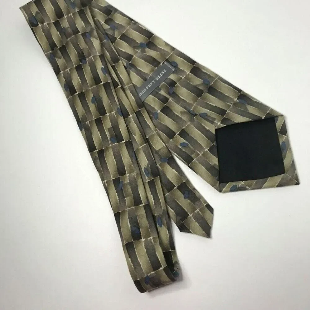 #1072 GEOFFREY BEENE Earthtones Vintage NECKTIE  59 X 4